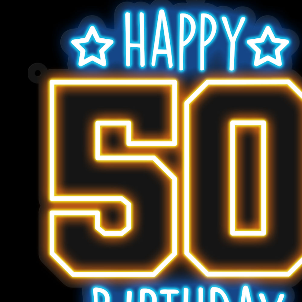 50th Happy Birthday Neon Sign - Image 2