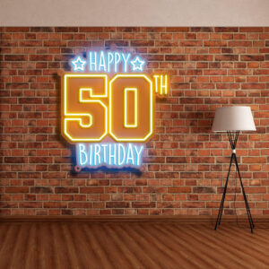 50th Happy Birthday Neon Sign