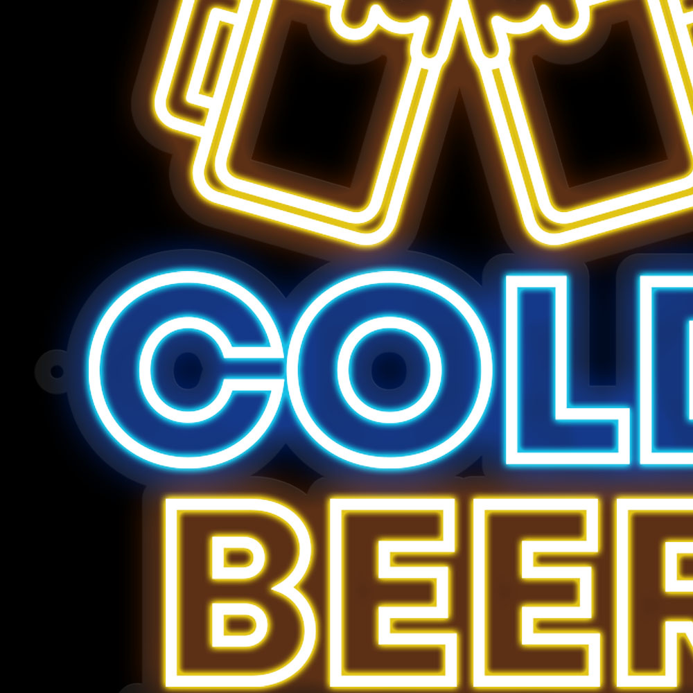 Cold Beer Neon Sign - Image 2
