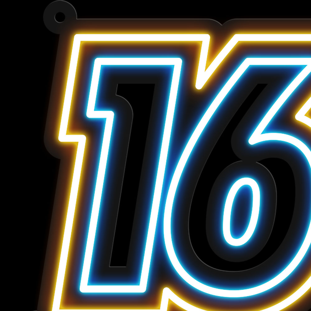Custom Number Neon Sign - Image 2