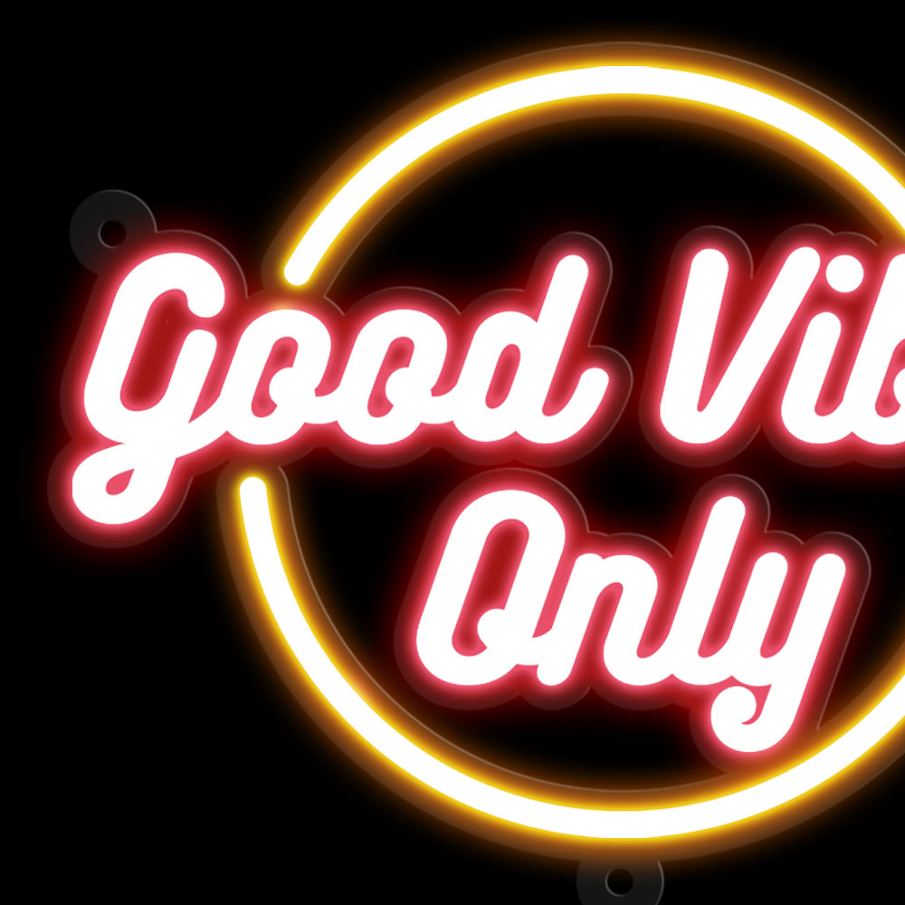 Good Vibes Only Neon Sign - Image 2