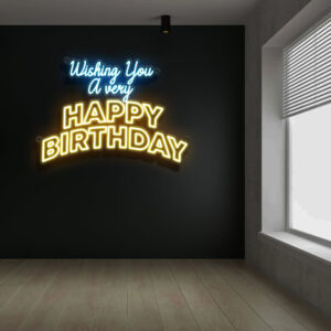 Wishing You a Very Happy Birthday Neon Sign