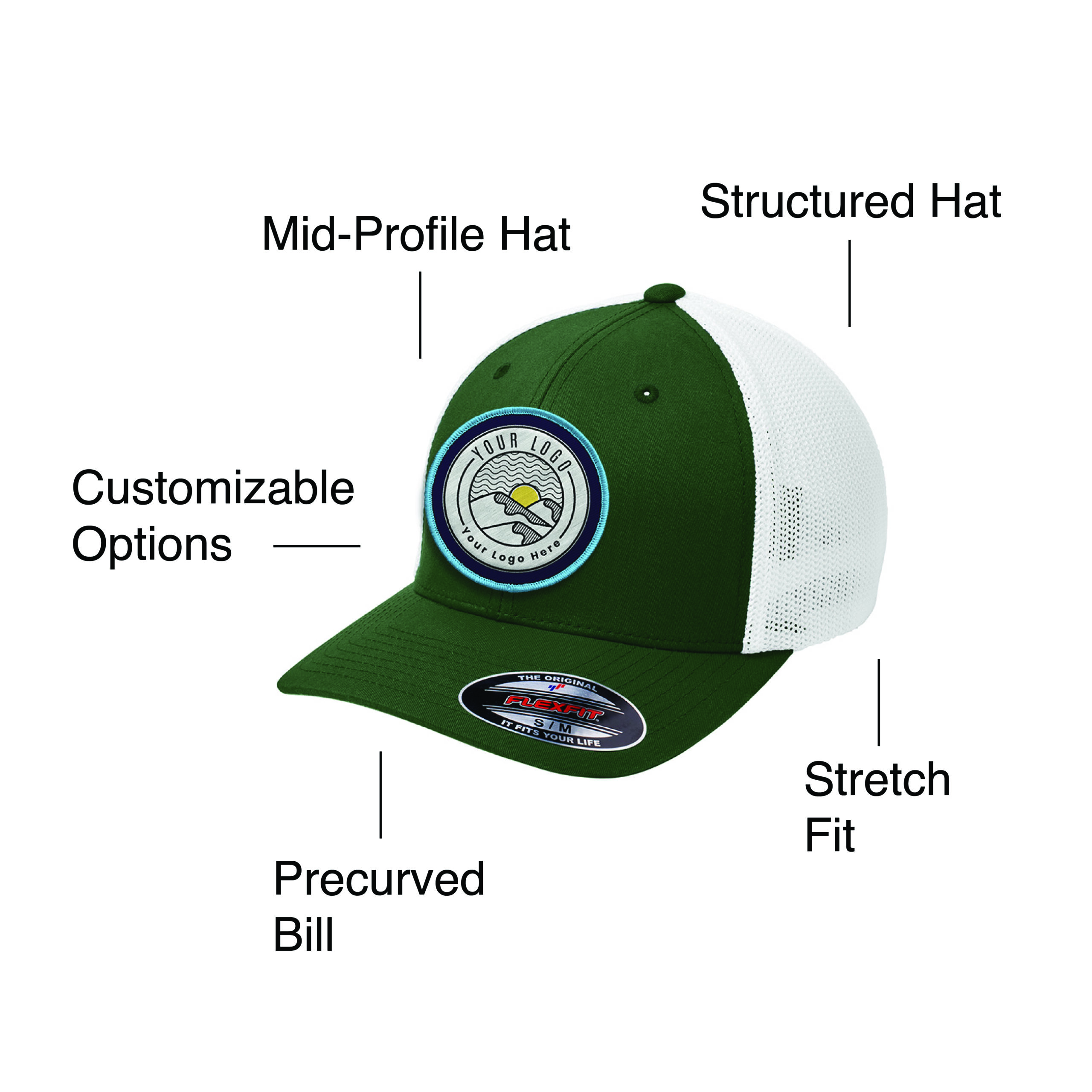 Custom Port Authority C812 Flexfit Mesh Back Cap - Image 4