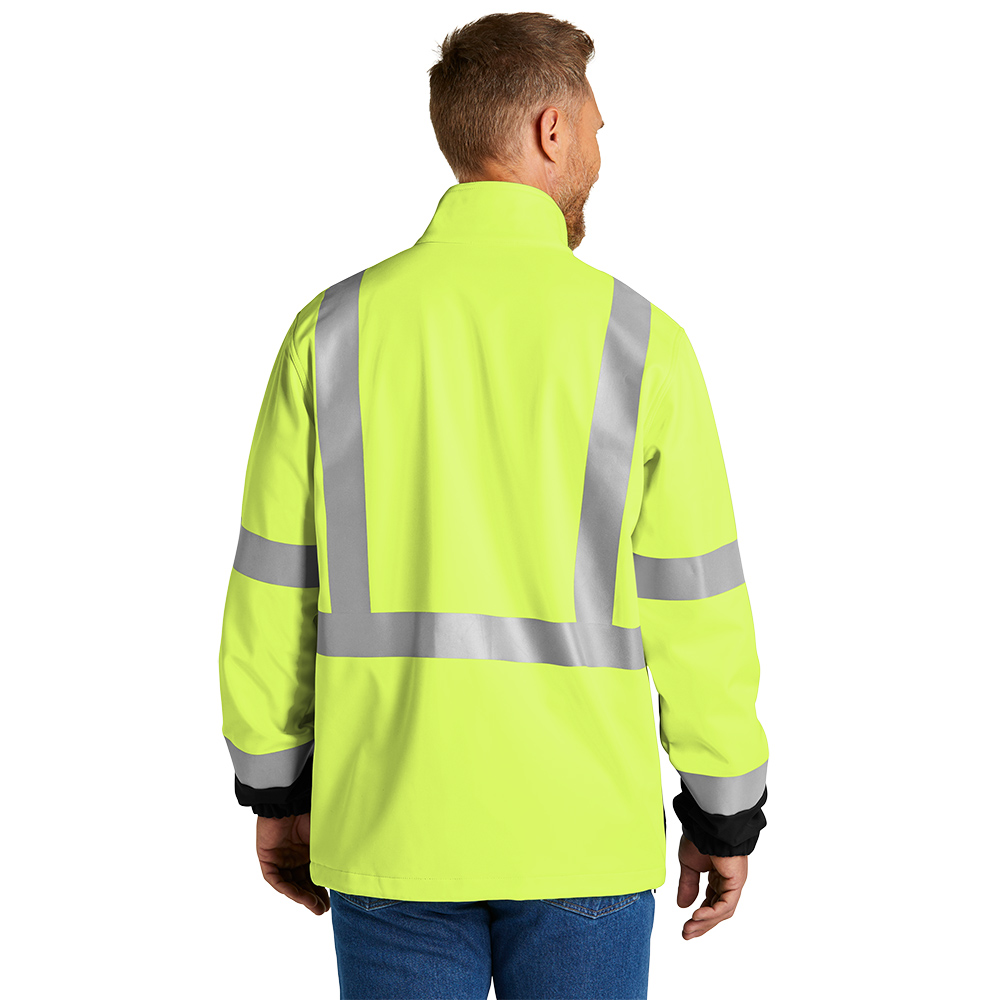 Custom CornerStone CSJ503 ANSI 107 Class 3 Soft Shell Jacket - Image 3