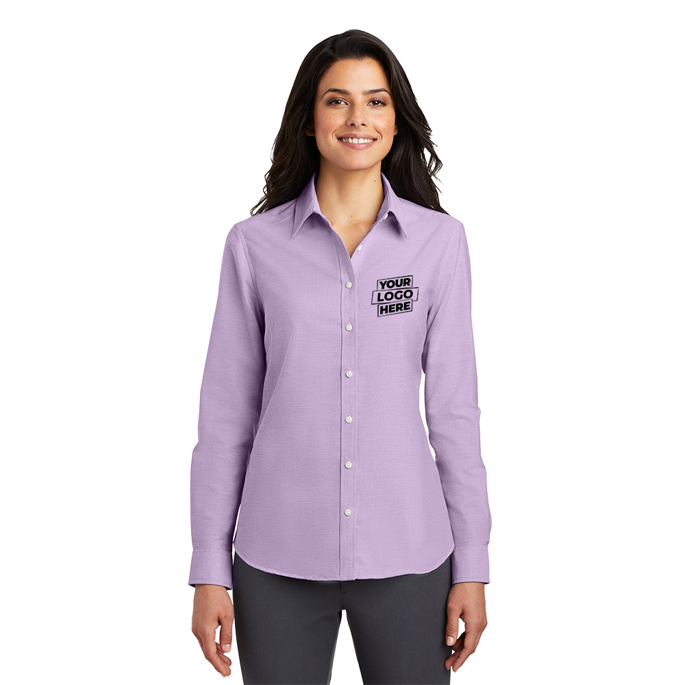 Custom Port Authority L658 Ladies SuperPro Oxford Shirt