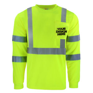 Custom Safety Brite Long Sleeve HI VIS T-Shirt