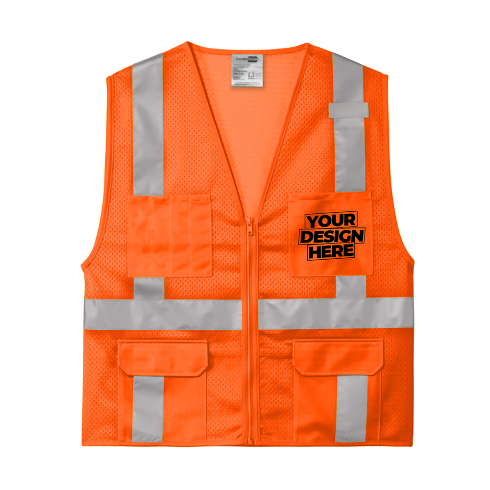 CornerStone® ANSI 107 Class 2 Mesh Six-Pocket Zippered Vest